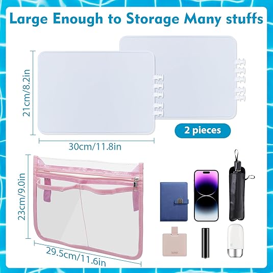 Nodachi Zipper Pouch Insert Bag for Bogg Bag, 2pcs Bag Divider Tray Storage Compatible with Bogg Bag