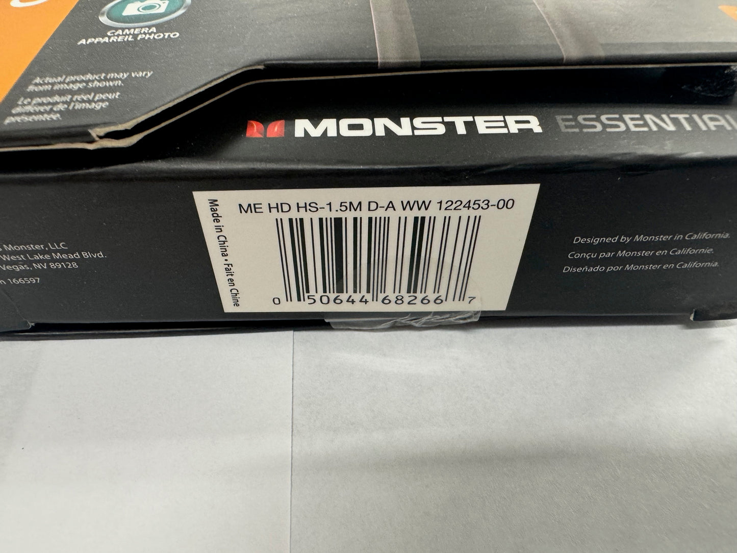 Monster Cable Essential 4.92 ft High Performance HDMI To HDMI Micro Cable