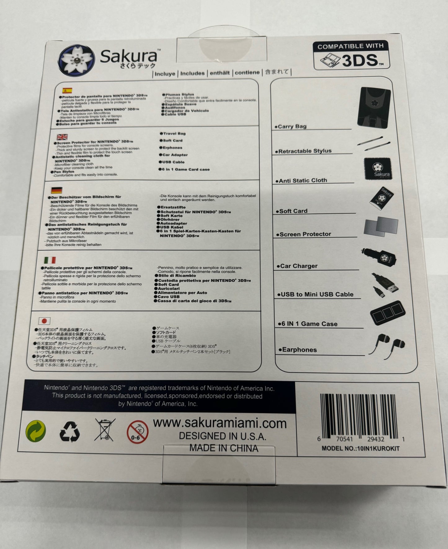 10 In 1 Accessory Kit 3DS Sakura Tech