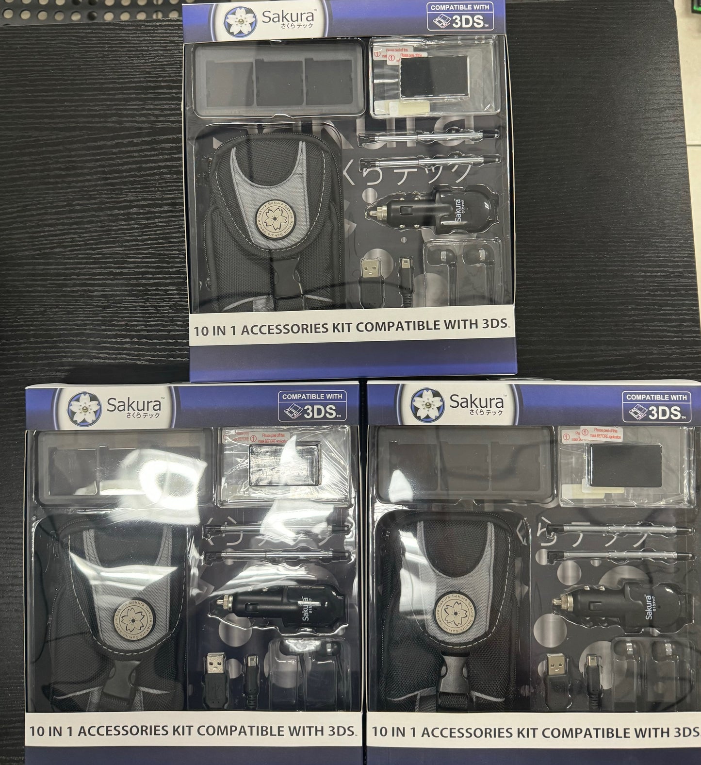 10 In 1 Accessory Kit 3DS Sakura Tech 3 Pack