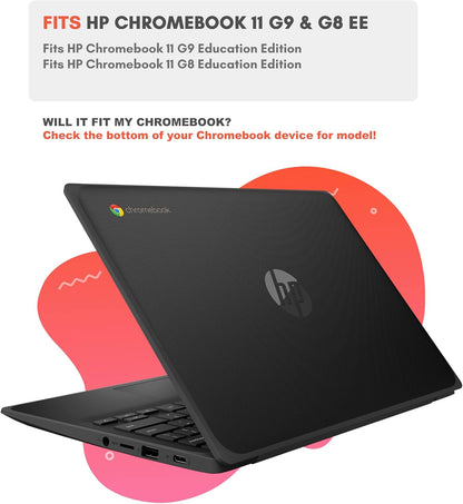 Case for HP Chromebook 11 G9 EE & for HP Chromebook 11 G8 EE | Protective Hard Shell Polycarbonate Laptop Clear Case Cover | Student-Proof Protection
